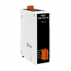 GW-2215i Isolated Modbus TCP to Modbus RTU/ASCII gateway, dual ethernet (1xRS485/RS422)