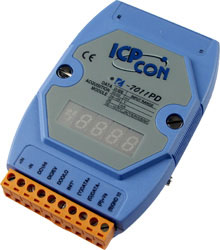 I-7011PD Thermocouple I/P module w/LED display (1AI+1DI+2DO)