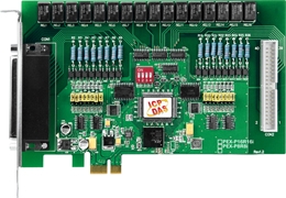 PEX-P16R16i  16ch Isolated Digital Input/16ch Relay output card (PCI Express)