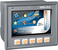 VPD-142-H  4.3" TouchPAD HMI Display, IP65 Panel, Rubber keypad